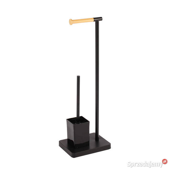 Stojak na papier toaletowy metalowy szczotka