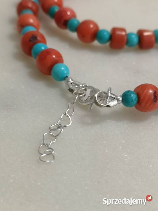 naszyjnik choker koral turkus kujawsko-pomorskie Toruń