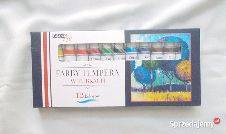 tempery farby komplet 12 sztuk tempery w tubkach Warszawa sprzedam