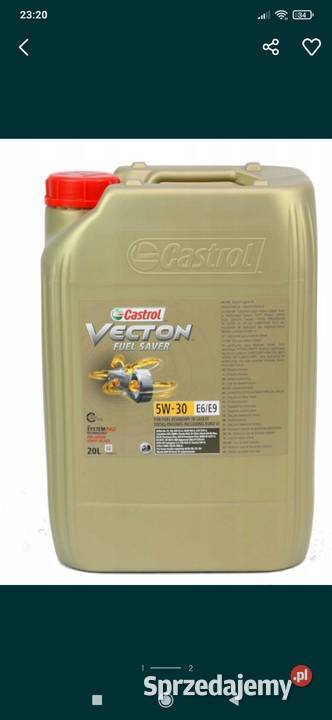 Olej Castrol Vecton Fuel Saver 5W30 E6E9 łódzkie Wieluń sprzedam