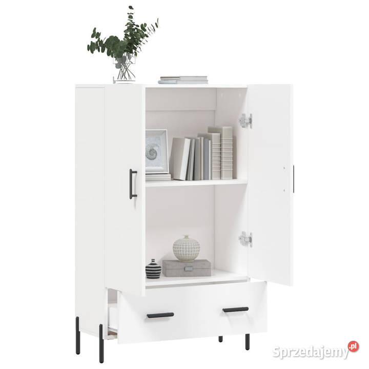Wysoka szafka biała 695x31x115 materiał Warszawa sprzedam