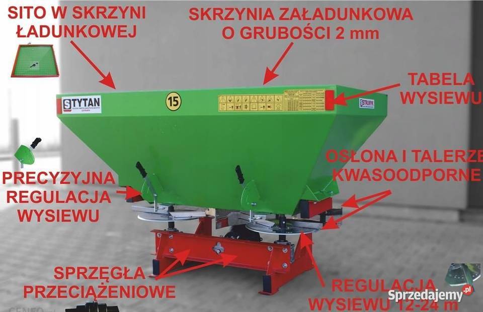 ROZSIEWACZ nawozu 2talerz STRUMYK TYTAN dostawa pomorskie Pelplin