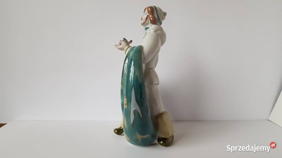 Sygnowana porcelanowa figurka Rybak Połonne Dąbrowa Górnicza sprzedam