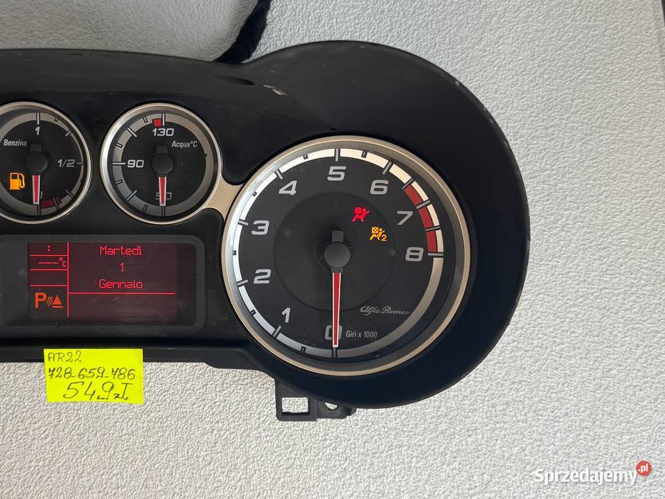 ZEGARY PRĘDKOŚCIOMIERZ LICZNIK ALFA ROMEO MITO Warszawa