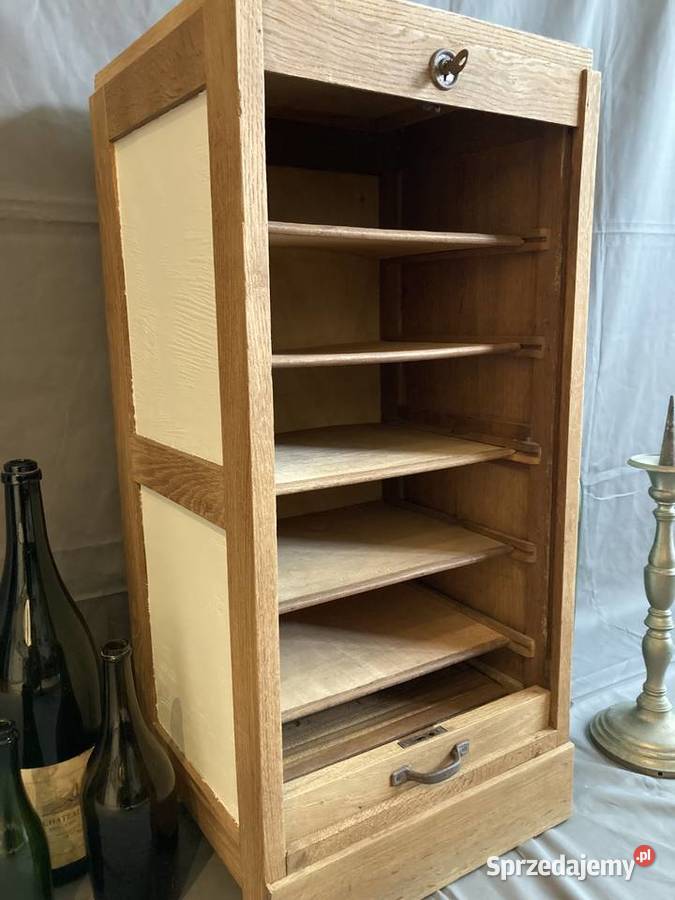 Drewniana szafka archiwum z roletą Kraków