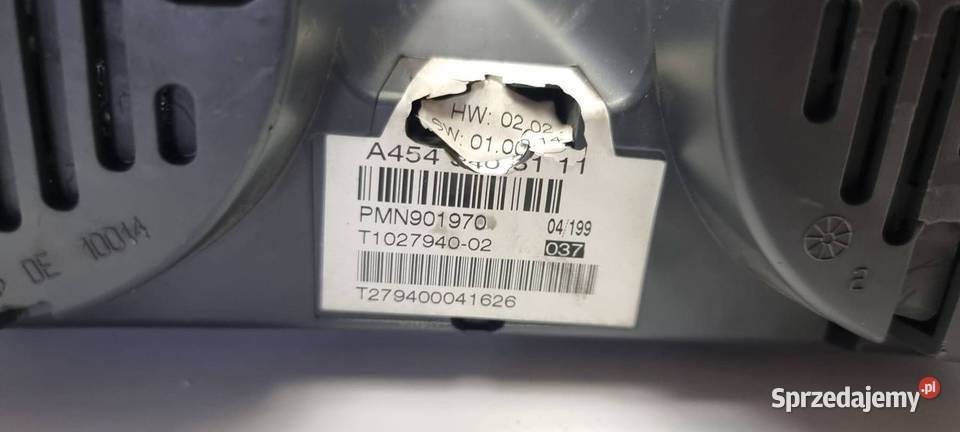 LICZNIK ZEGAR SMART FORTWO A4543403111 Lipno