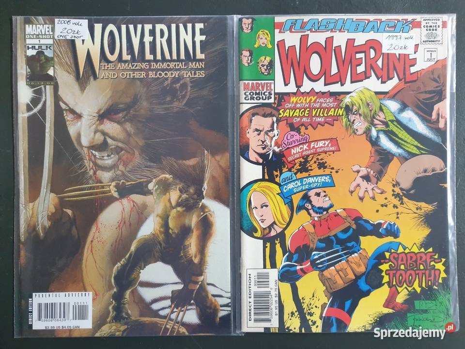 Wolverine zestaw 13 oryginalnych komiksów Marvel Amerykańskie pomorskie