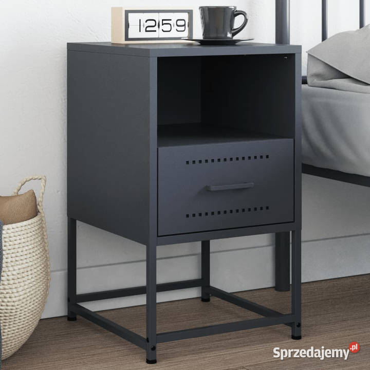 Szafka nocna antracytowa 36x39x605 stal WM846558 Warszawa