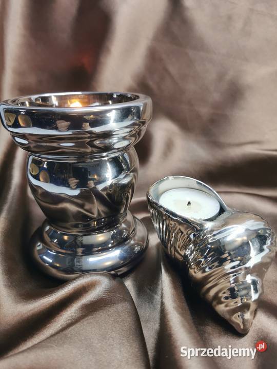 Srebrne świeczniki komplet Lublin