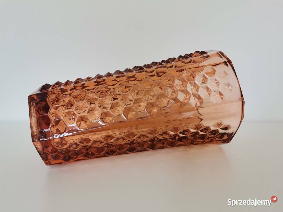 Stary duży ciężki wazon Ćwieki szkło Ząbkowice Katowice