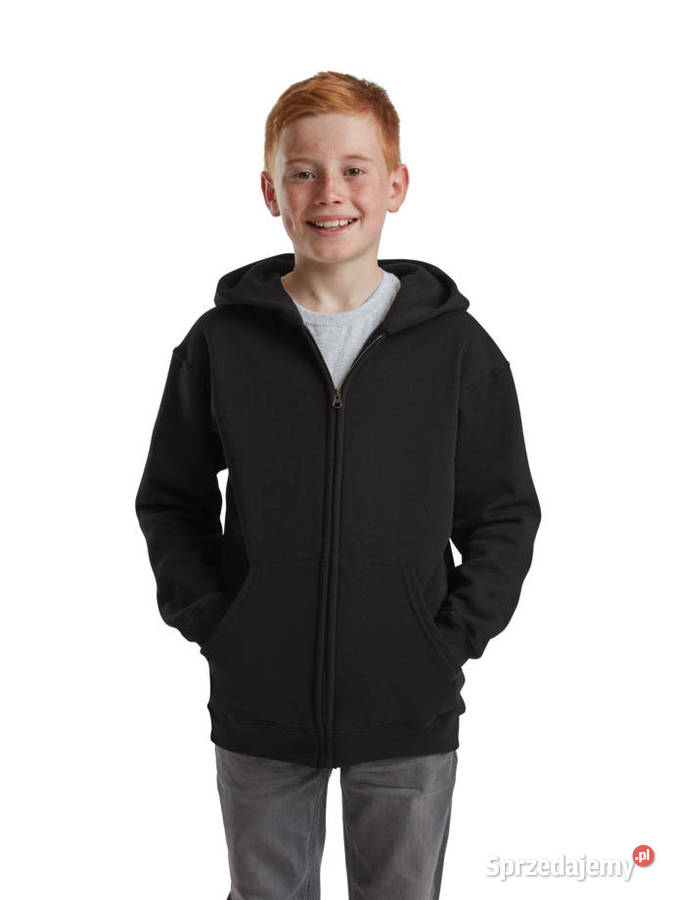 Dziecięca Bluza z kapturem rozpinana czarna Bluzy Warszawa