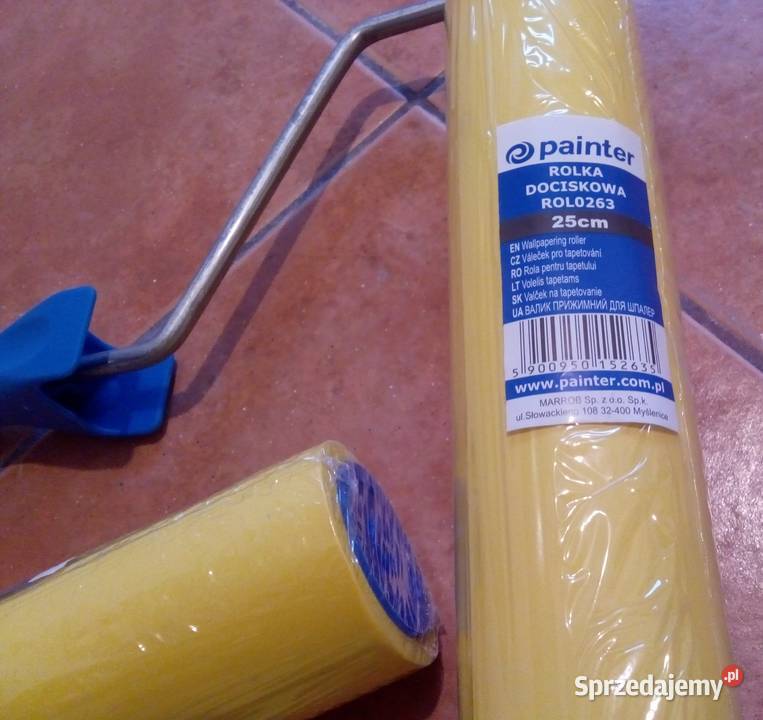 Wałek dociskowy z rolką gumową do tapet 25 Rogoźnik