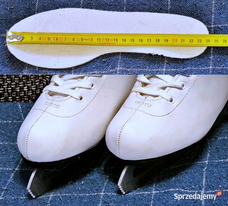 Łyżwy figurowe firmy Action rozmiar 38 wkładki Łyżwiarstwo i hokej Sport i Wypoczynek Piotrków Trybunalski