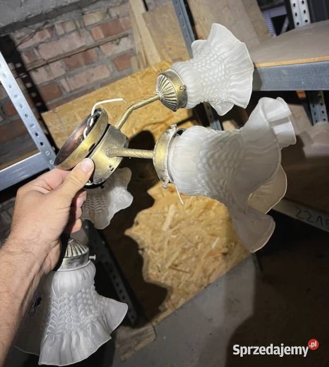 Lampa żyrandol antyk Antic vintage zabytkowa Old Biecz