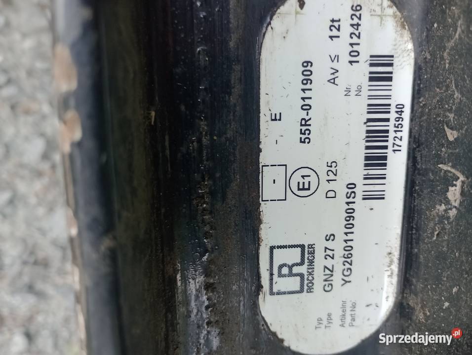 Dyszel do przyczepytyp GNZ 27 S