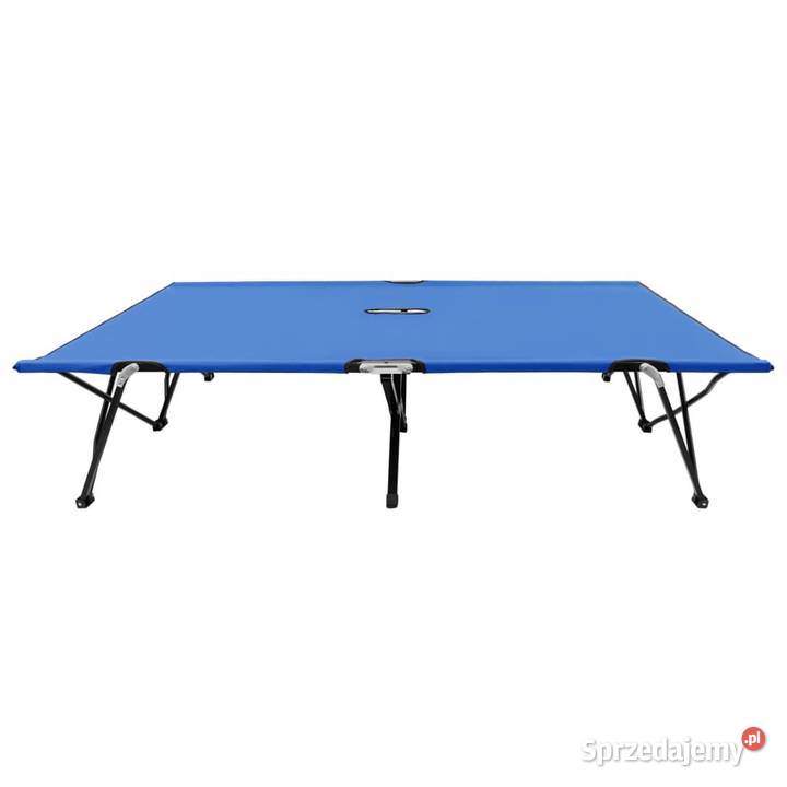 vidaXL Dwuosobowy leżak składany niebieski mazowieckie Warszawa