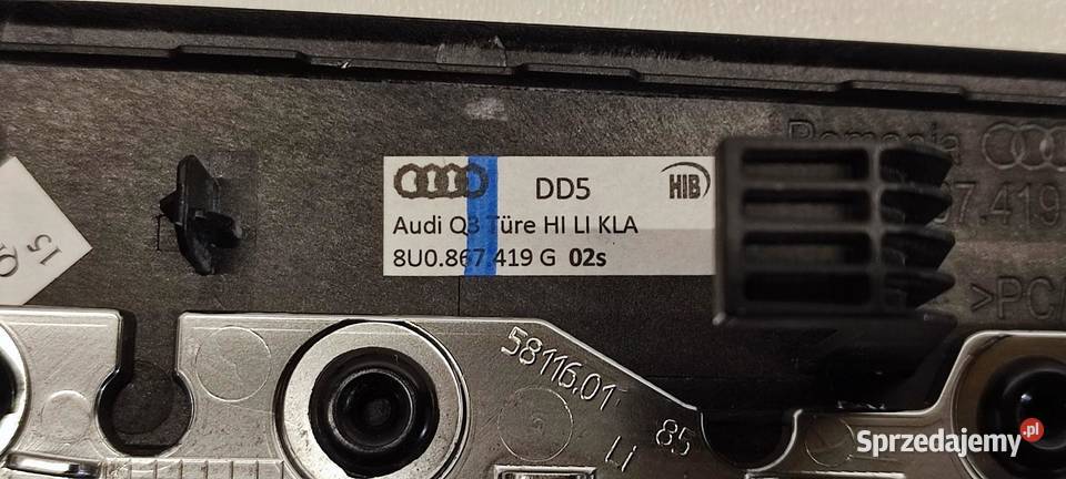 AUDI Q3 8U DEKOR LISTWA DRZWI LEWY TYŁ PIANO