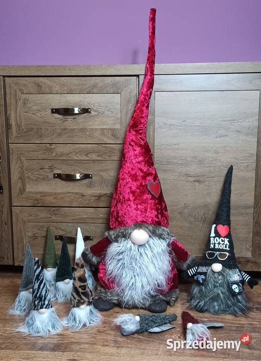 Skrzat świąteczny Krasnal Gnom Mikołaj ozdoba na Jasień sprzedam