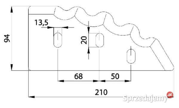 Nóż paszowozu 210x94x5 mm pasuje do Scariboldi Kamionna