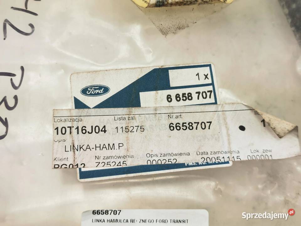 LINKA HAMULCA RĘCZNEGO FORD TRANSIT 20 25 2000 sprzedam