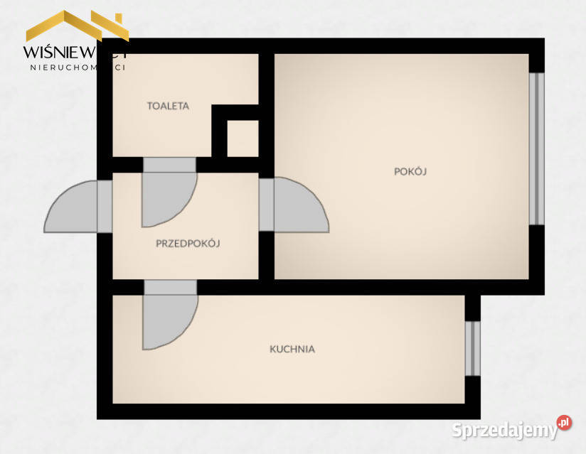 Kawalerka na wynajem Broniewskiego Elbląg oddzielna kuchnia