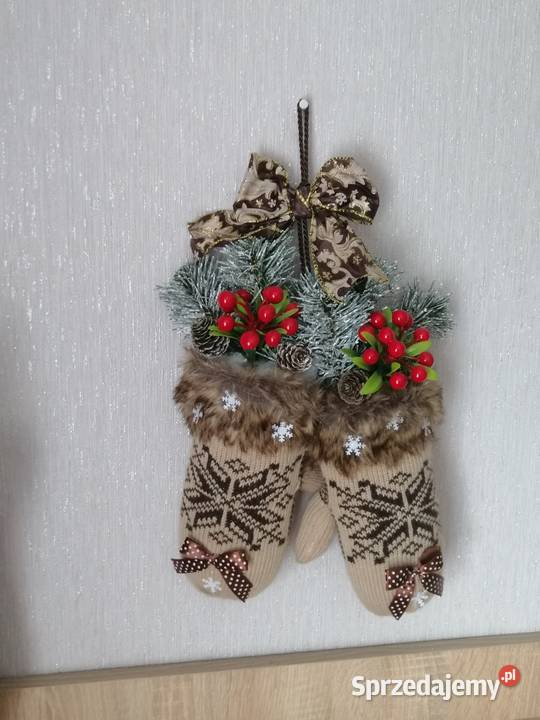 Wianek świąteczny z rękawiczkami Ozdoby śląskie Katowice