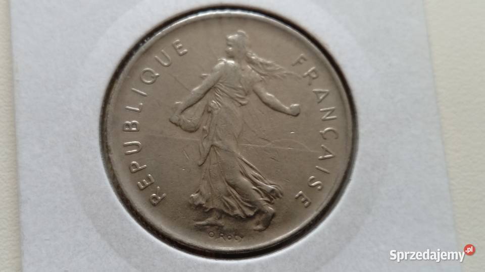 Moneta 5 franków 1971 r Mosina