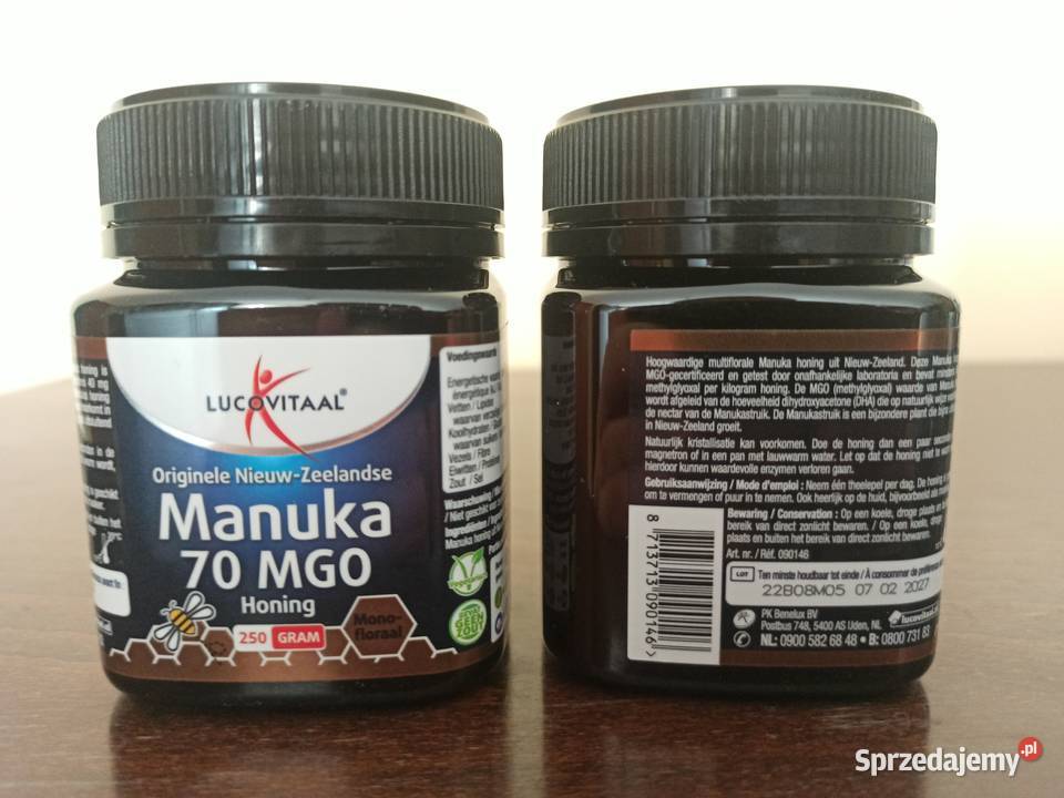 Lucovitaal Manuka 70 MGO Honing 250GR Miody i produkty pszczele