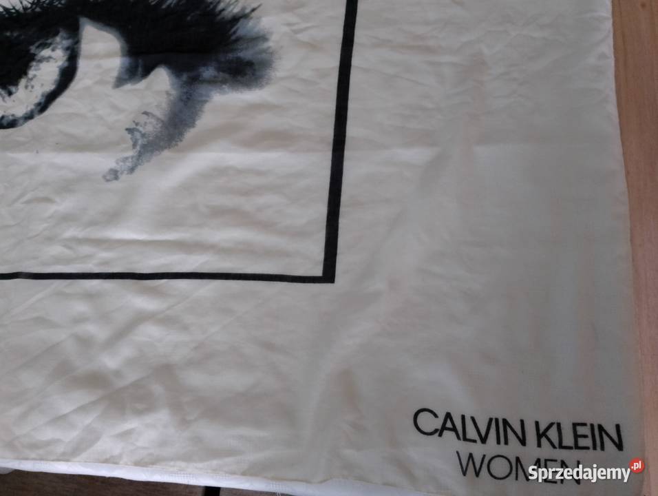 Szalik CALVIN KLEIN Women kremowy z wzorem oka wielkopolskie Oborniki
