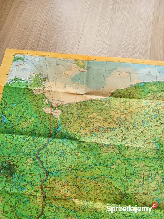 Polska Mapa Przeglądowa Europy PPWK PRL Kraków