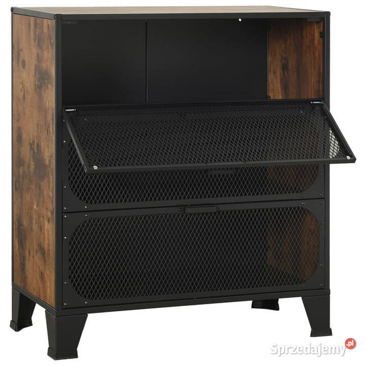 Szafki 2 rustykalny brąz 72x36x82 metal i MDF Warszawa sprzedam