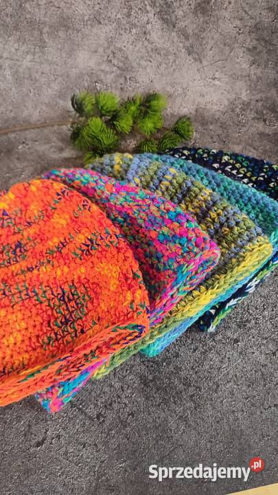 Kolorowe czapki handmade małopolskie Kraków