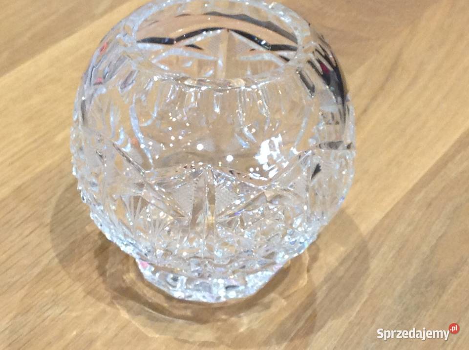 Wazon Wazonik Kryształowy Kula Vintage Nowa Sól