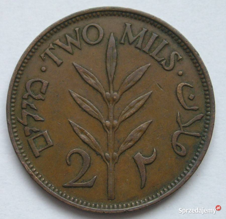 PALESTYNA 2 MILS 1941 STAN 2 Numizmatyka Łódź