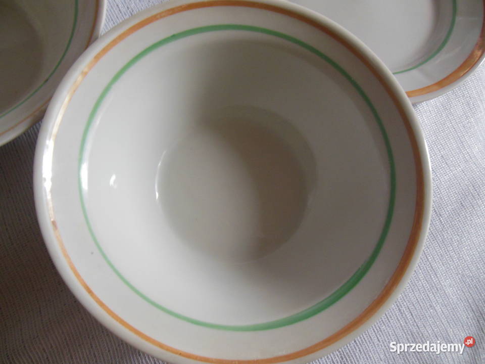 Talerzyki deserowe 6 i 2 miseczki Łomonosow PRL Kielce