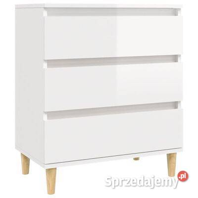 vidaXL Komoda biała z połyskiem 60x35x70 mazowieckie Warszawa