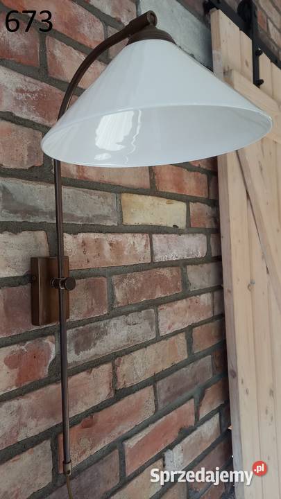 Kinkiet ścienny metalowy mosiężny ze szklanym zachodniopomorskie