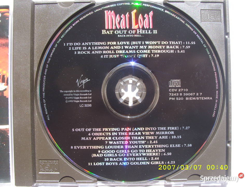 CD rock MEAT LOAF2 plyty CD Płyty i kasety Wołów