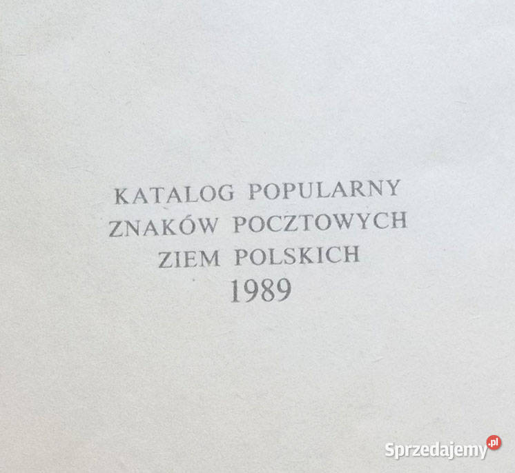 filatelistyka katalog 1989