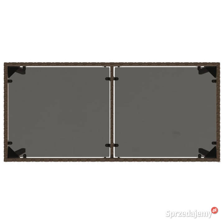 Stół ogrodowy ze szklanym blatem brąz 115x54x74 Warszawa sprzedam