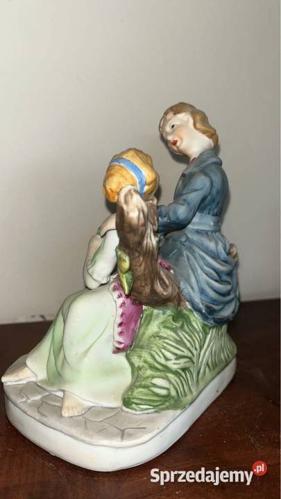 Figurka Pary Chłopak z dziewczyną Bez sygnatury Porcelana i szkło Gdańsk