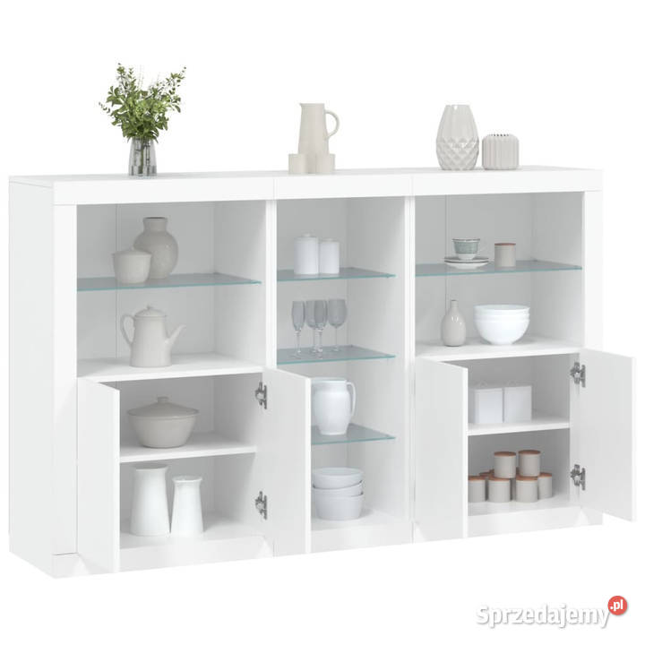 Szafka z oświetleniem LED biała 162x37x100 Warszawa