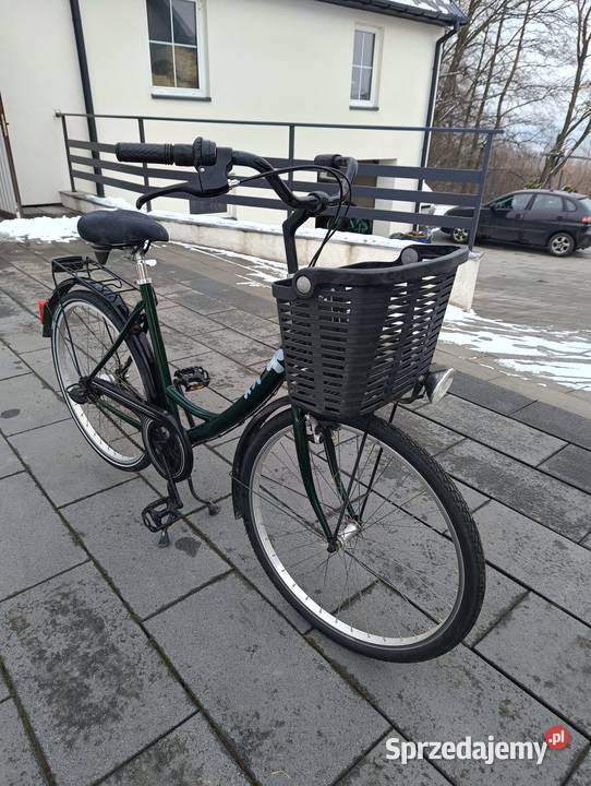 Rower miejski 28 z koszykiem i bagażnikiem stan małopolskie