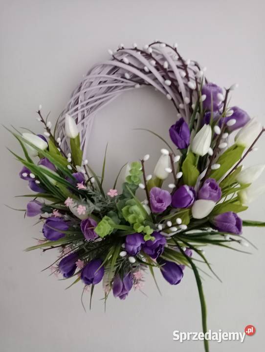 Wianek na drzwiwiklinowy wianeksztuczne kwiaty Radom