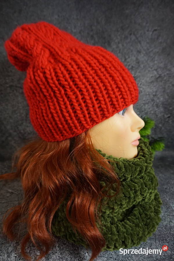 Czapki ze 100 wełny handmade Uniseks małopolskie