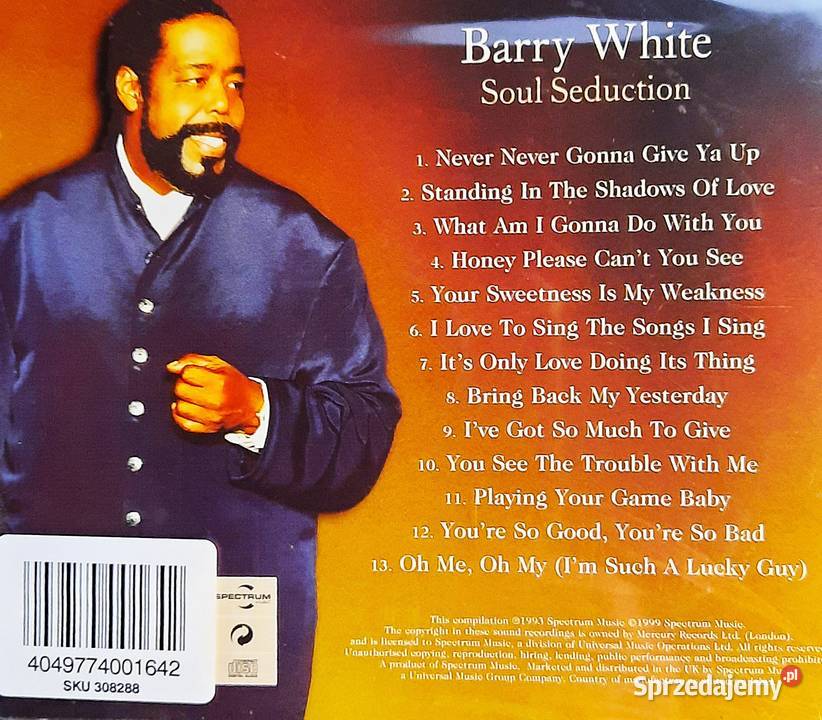 Wspaniały Album CD BARRY WHITE Album Soul sprzedam