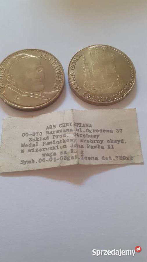 Medal pamiątkowy JPII zachodniopomorskie Szczecin