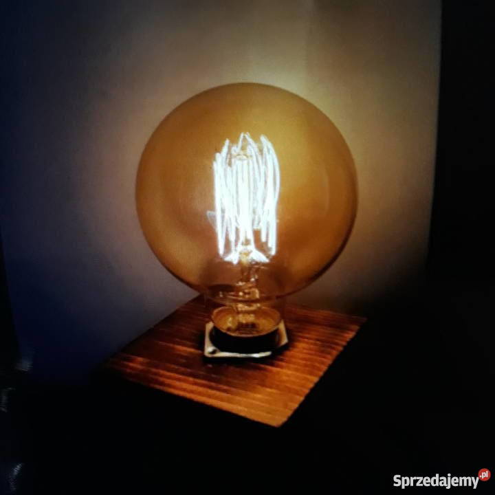 Lampka retro nocna dekoracyjna lampa homemade śląskie Kamyk