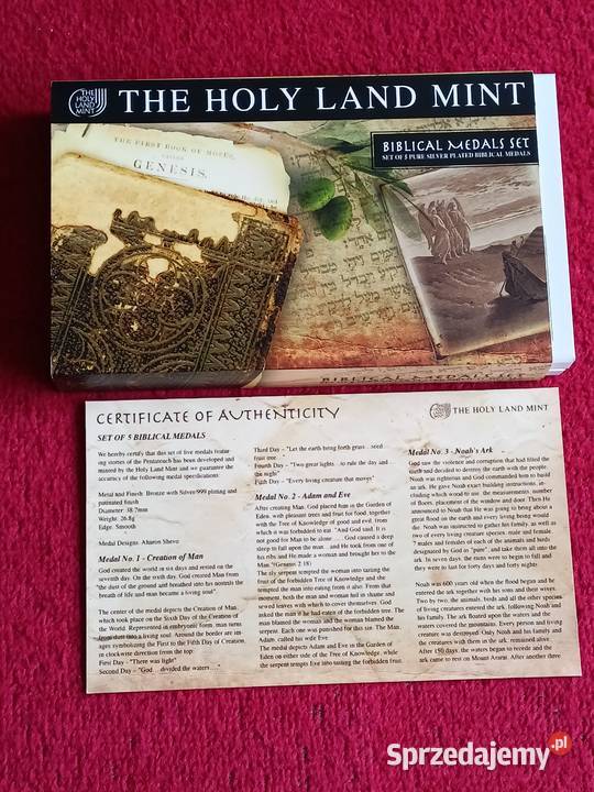 Izrael Święta Ziemia Medale 5 UNC Siedlce