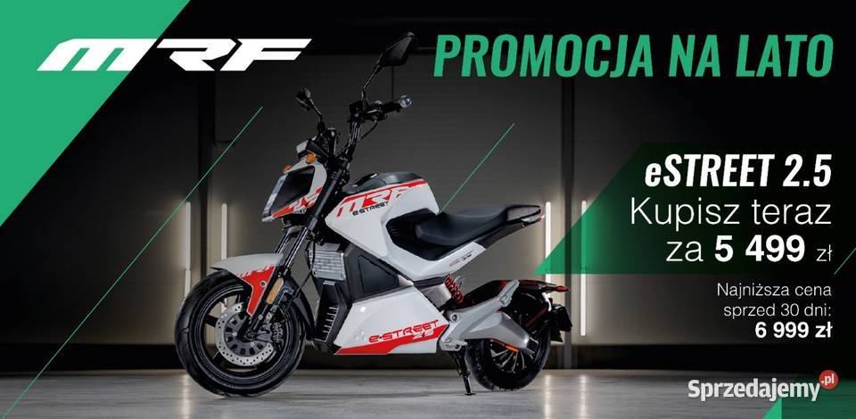Nowość Motorower elektryczny MRF ESTREET 25 Rok produkcji 2024 Nowy Sącz sprzedam